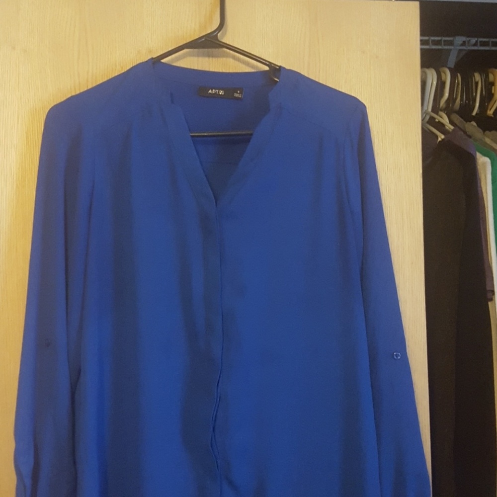 Long button up blouse from Kohls